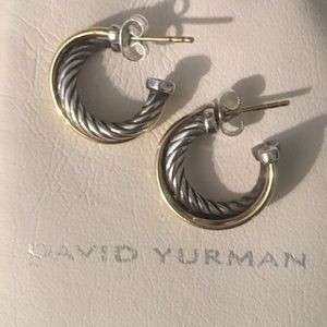 David Yurman small crossover hoop earrings